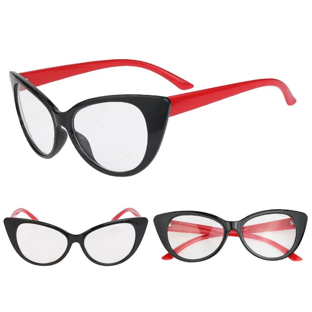 Hot Fashion Retro Sexy Women Eyeglasses Frame Cat Eye Clear Lens lady Eye Glasses