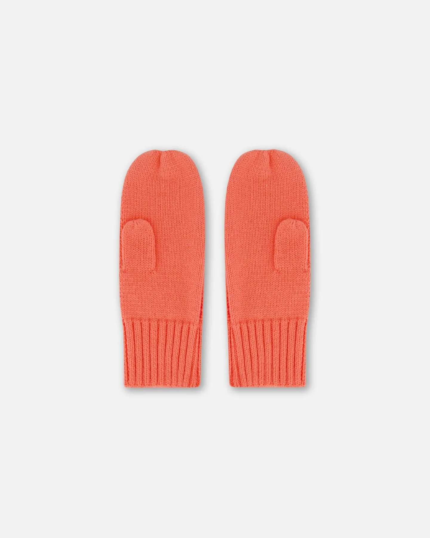 Knit Mittens Coral