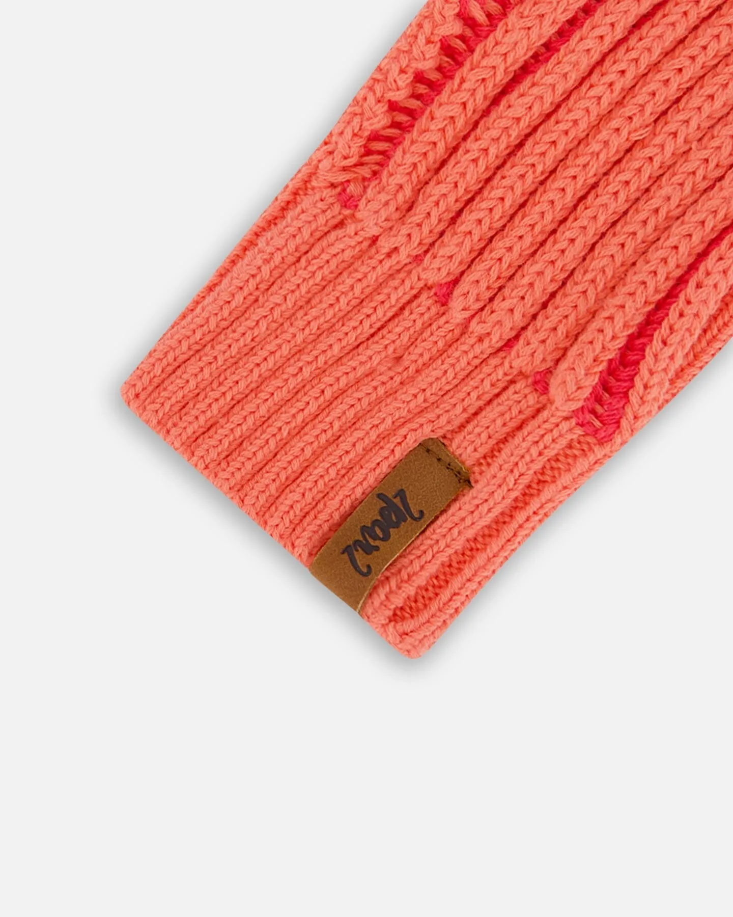 Knit Mittens Coral