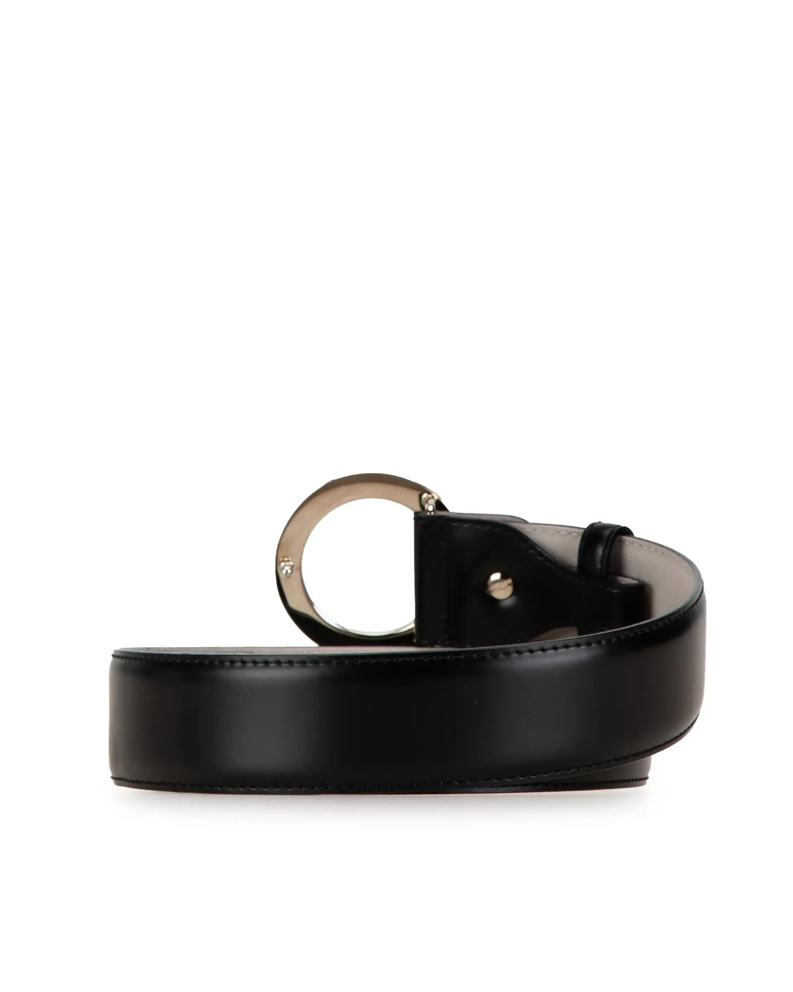 Leather Belt with Palladium-Plated Brass Hardware