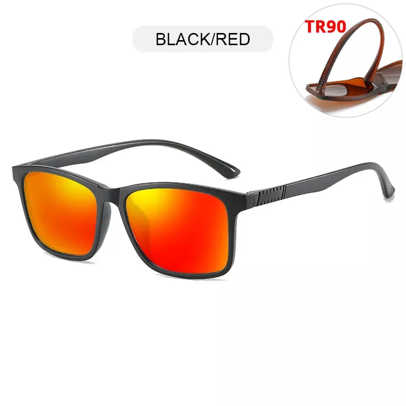 Light Weight TR90 Men Sun Glasses Classic Square Polarized Sunglasses For Male High Quality Driving Eyewear Outdoor Shades UV400