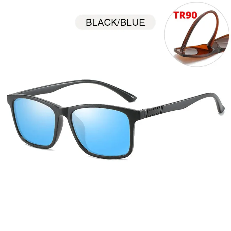 Light Weight TR90 Men Sun Glasses Classic Square Polarized Sunglasses For Male High Quality Driving Eyewear Outdoor Shades UV400