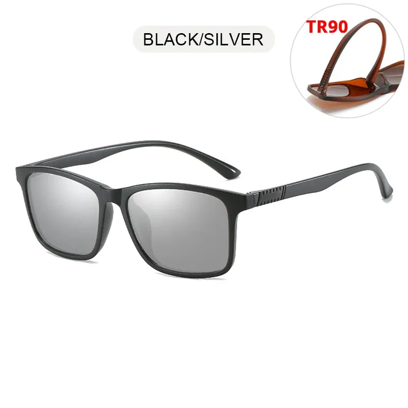 Light Weight TR90 Men Sun Glasses Classic Square Polarized Sunglasses For Male High Quality Driving Eyewear Outdoor Shades UV400