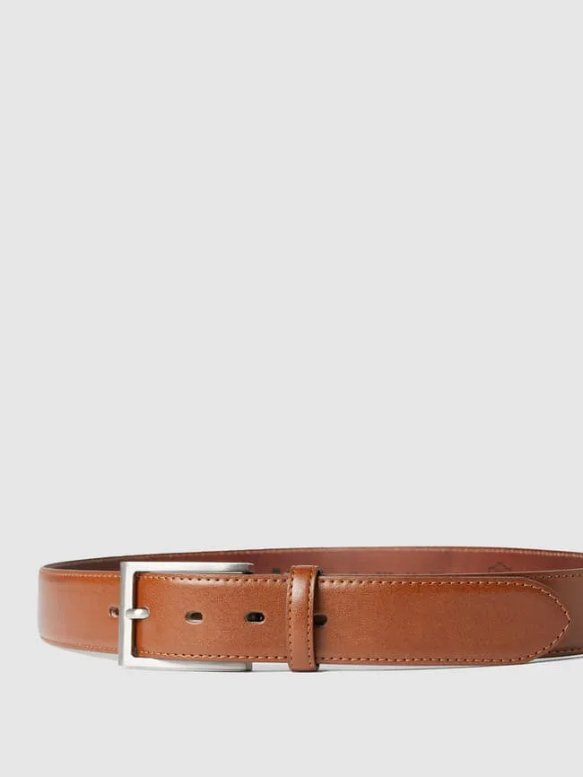 Lloyd Men's Belts leather belt with buckle, cognac color