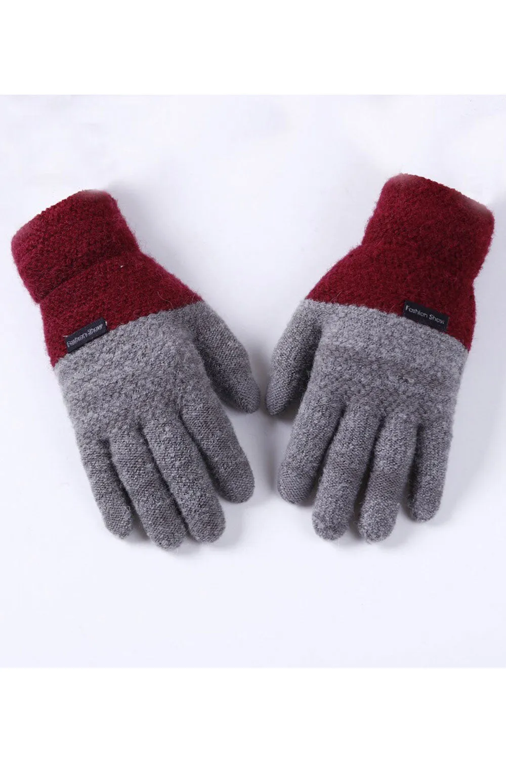 Men Thick & Warm Lovely Solid Pattern Comfortable Winter Warm Casual Gloves - C3470ZWG