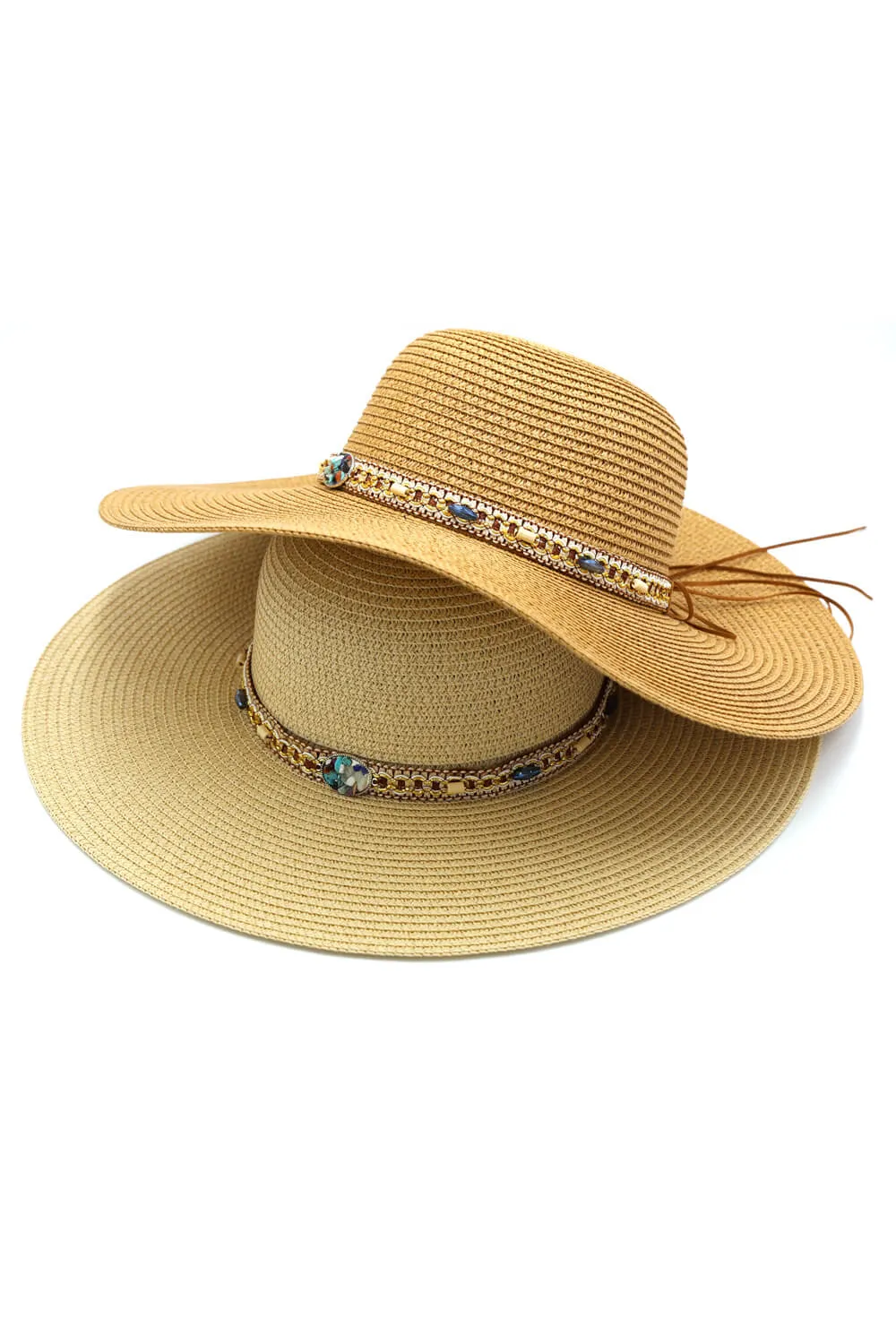 MH0103 Multi Beaded Band Floppy Hat