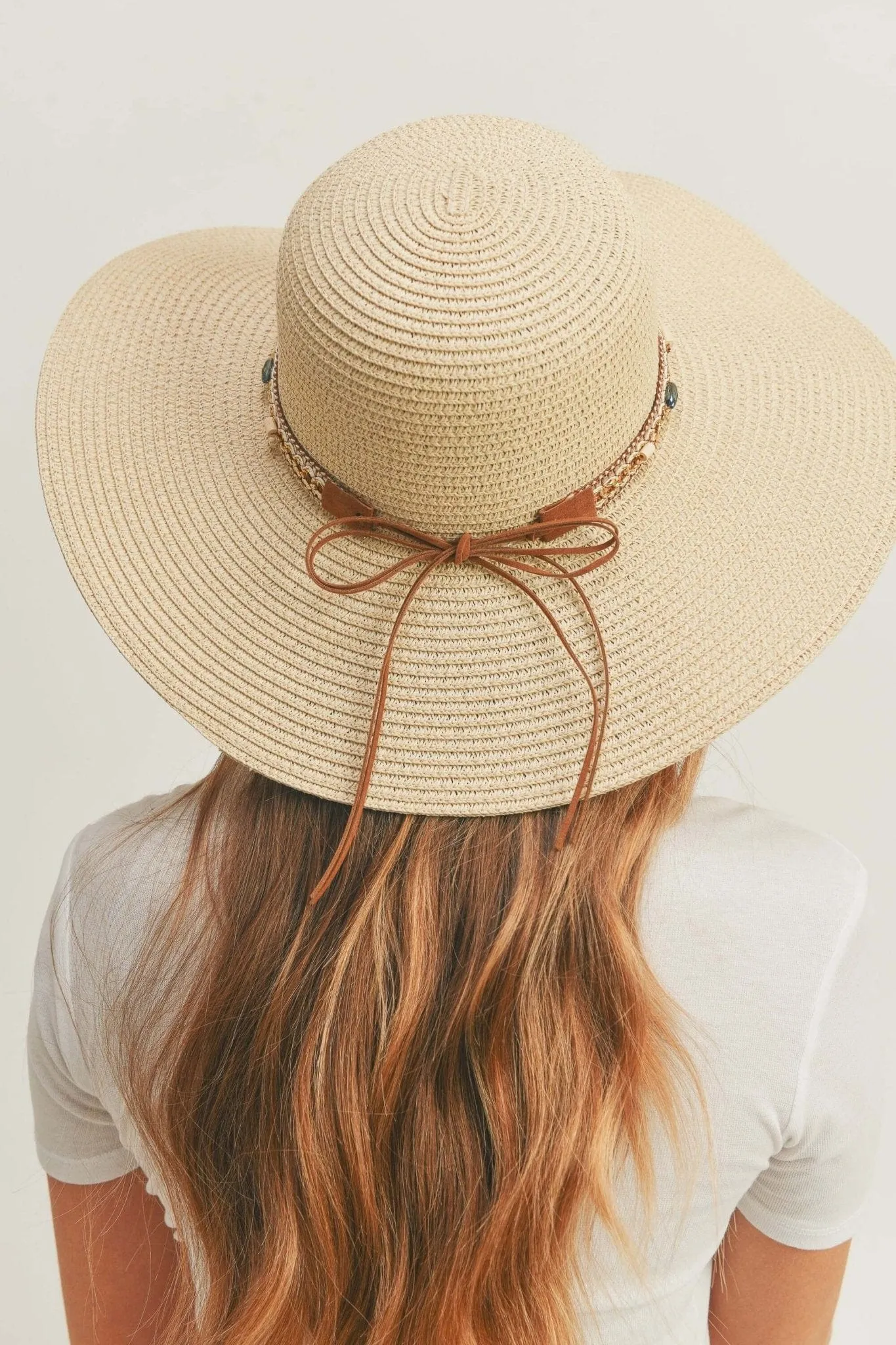 MH0103 Multi Beaded Band Floppy Hat