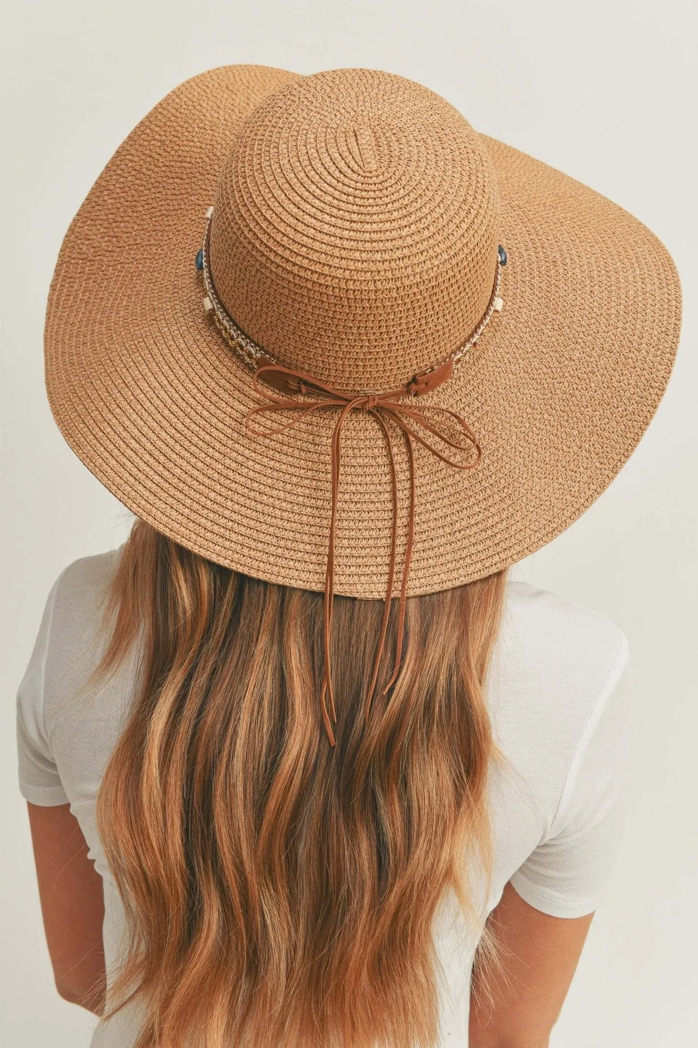 MH0103 Multi Beaded Band Floppy Hat