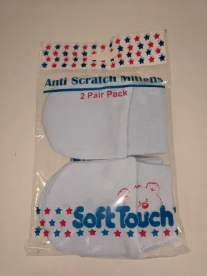 New Born Blue Baby Anti Scratch Mittens