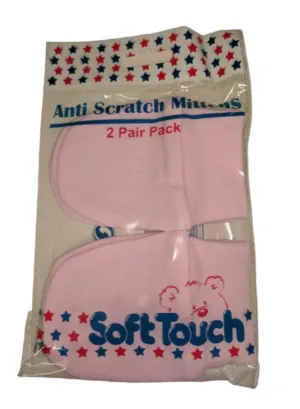 New Born Pink Baby Anti Scratch Mittens