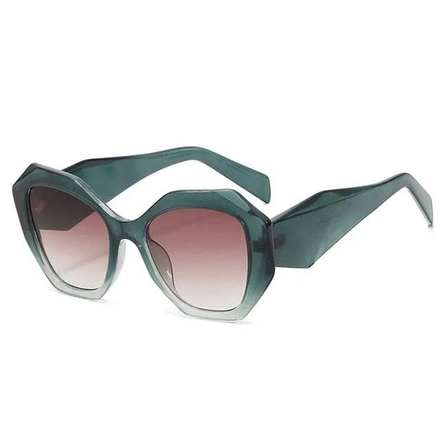 Oversized Retro Polygon Sunglasses