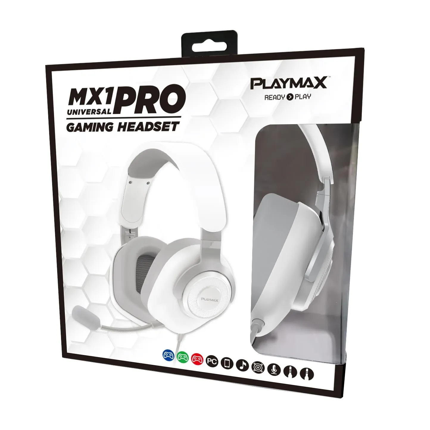 Playmax MX1 PRO Gaming Headset (White)