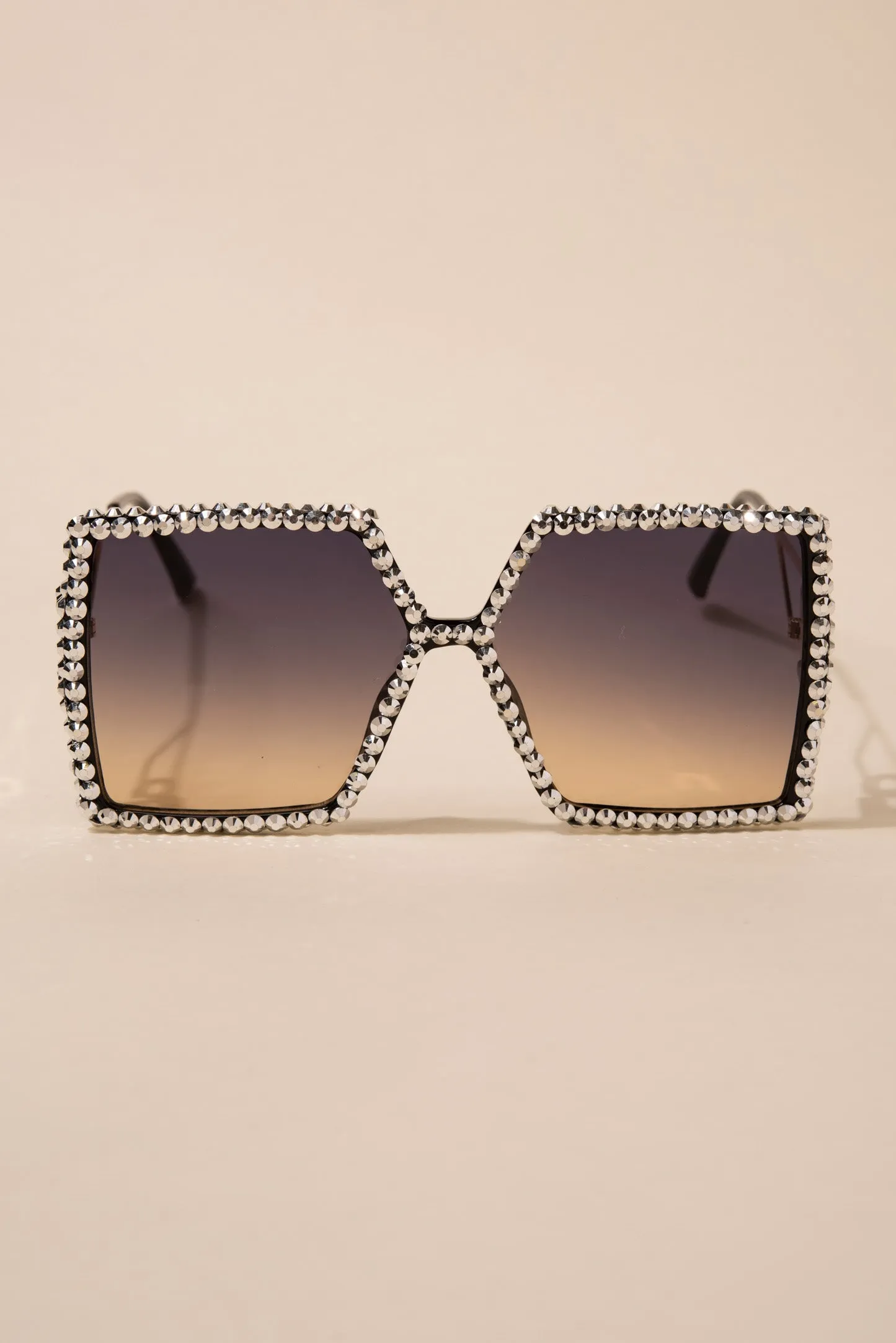 Priscilla Oversized Pentagon Rhinestone Sunglasses