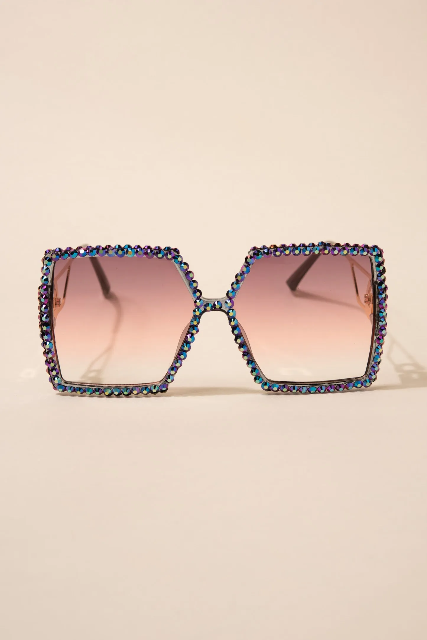 Priscilla Oversized Pentagon Rhinestone Sunglasses