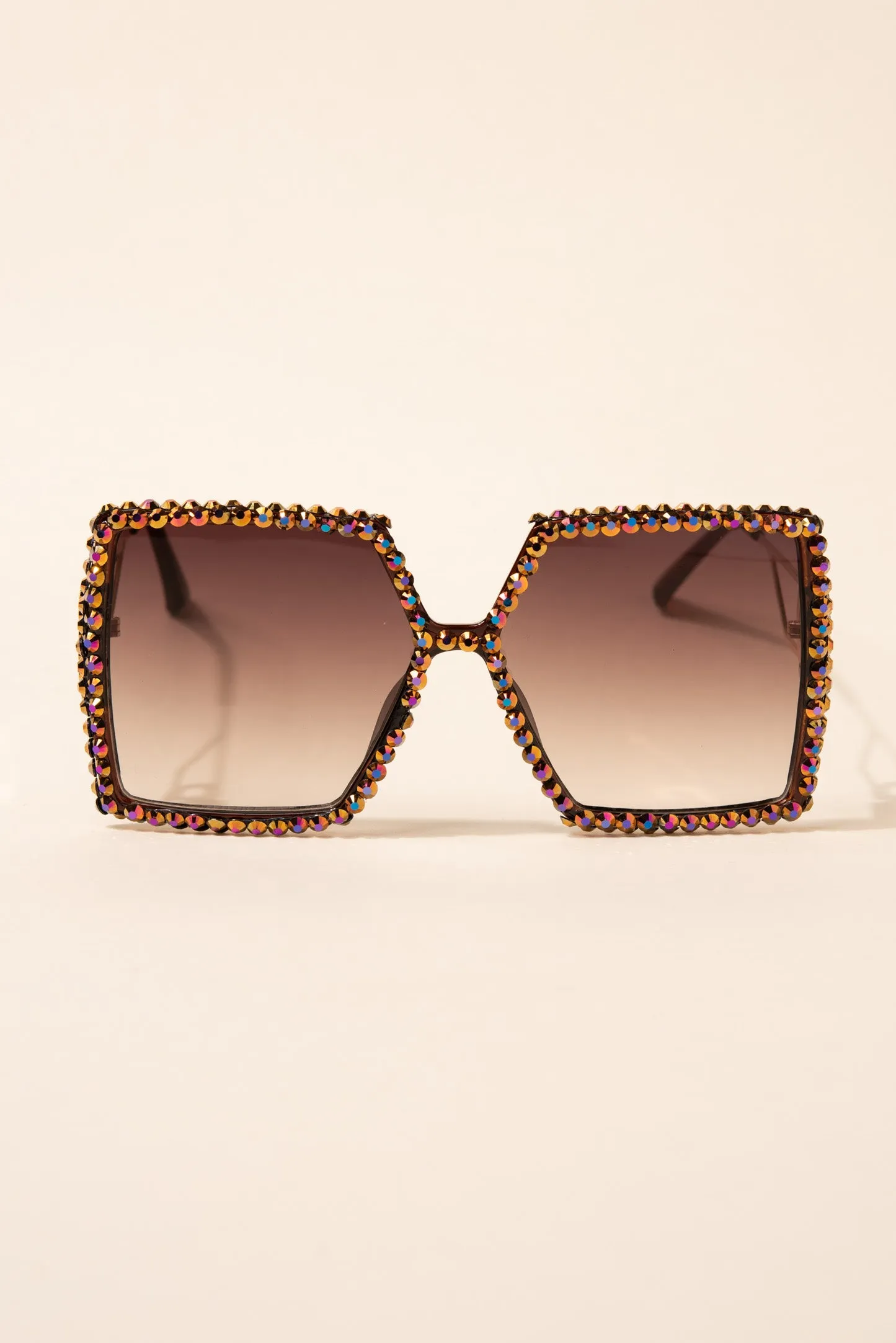 Priscilla Oversized Pentagon Rhinestone Sunglasses