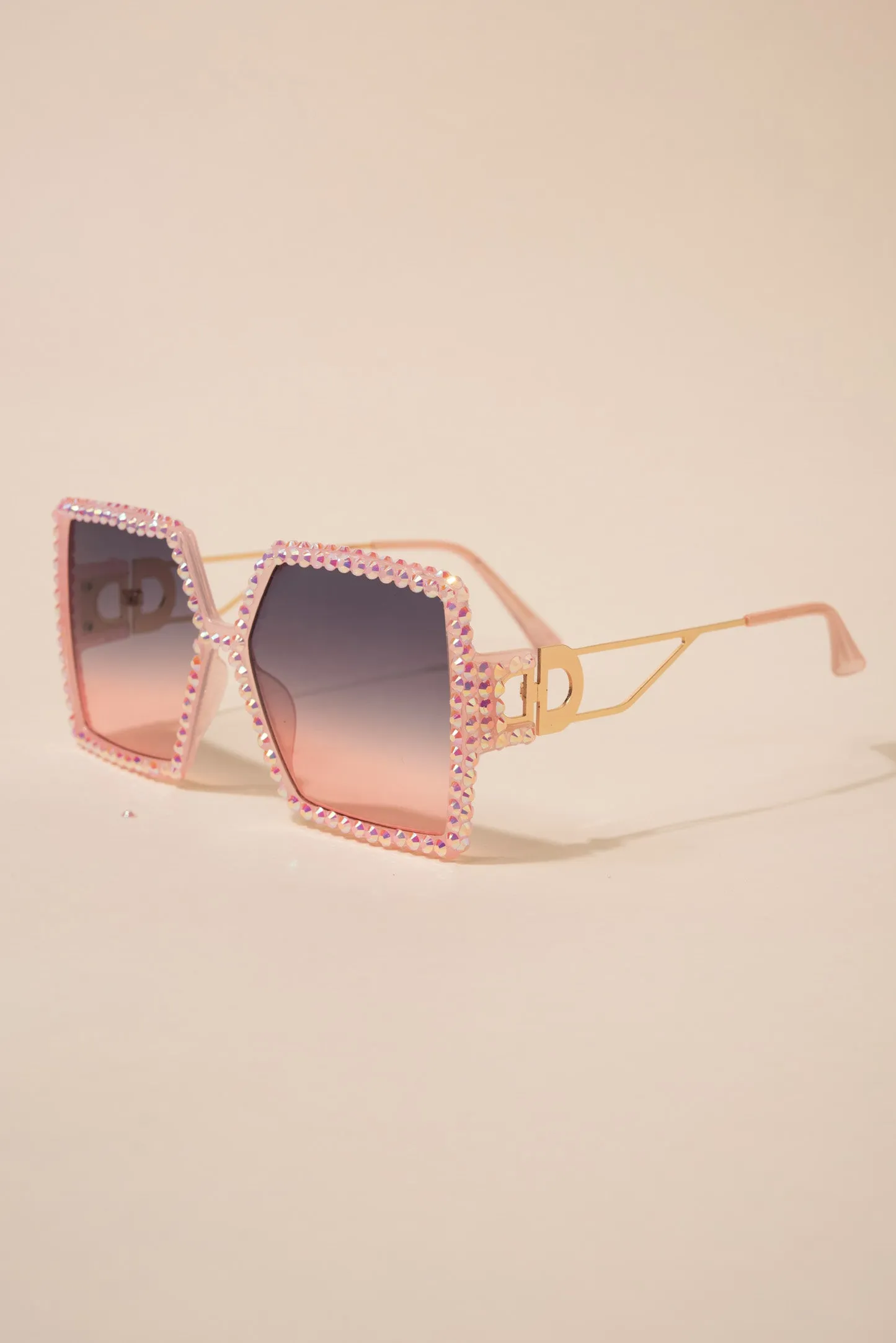 Priscilla Oversized Pentagon Rhinestone Sunglasses