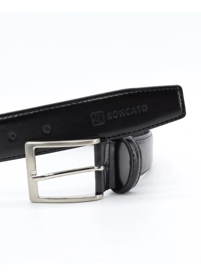 R Roncato Men's Leather Belt, Made in Italy, Cow Leather, All-Year Wear