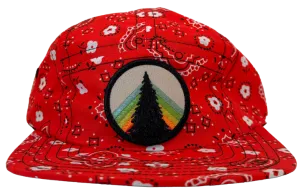 Redmond Five Panel Bandana Camp Cap / Rainbow Tree Patch