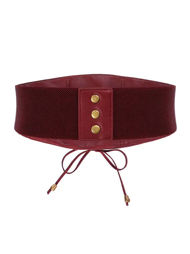 Ren Fair Women Pendant Stretchy Leather Waist Belt