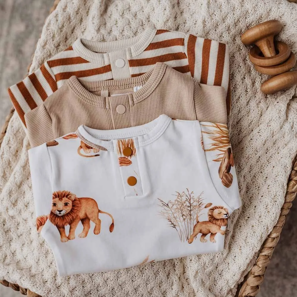 Snuggle Hunny - Organic Baby Growsuit - Lion