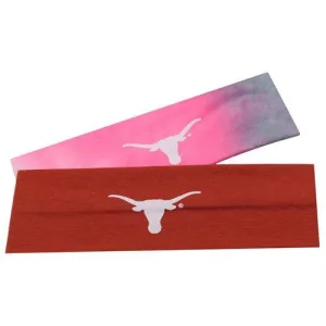 Texas Longhorns Top of the World Orange & Tie-Dye Pink 2 Pack Yoga Headbands