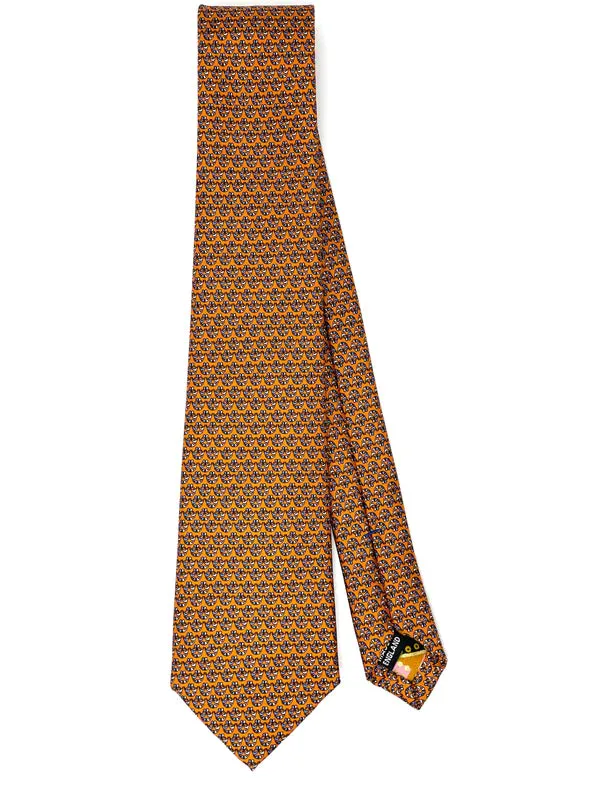 Ti Koro Nko Agyina: Artisanal Silk Tie with Hand-Finished Details