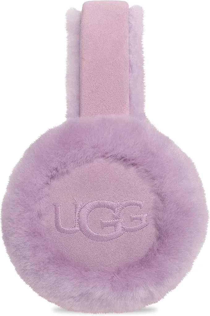 UGG® Embroidered Sheepskin Earmuffs - Ashen Rose