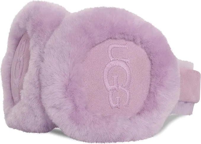 UGG® Embroidered Sheepskin Earmuffs - Ashen Rose