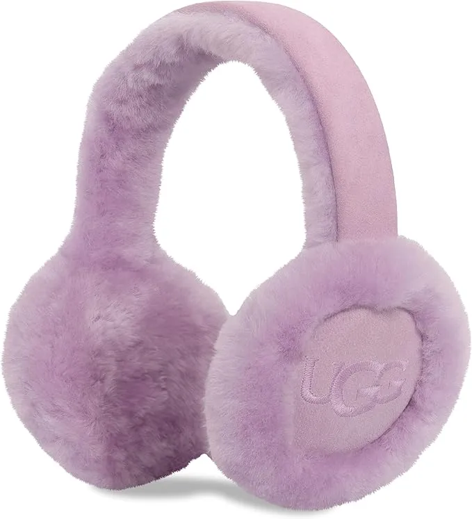 UGG® Embroidered Sheepskin Earmuffs - Ashen Rose