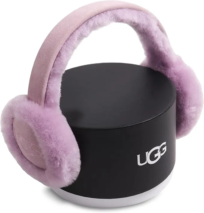 UGG® Embroidered Sheepskin Earmuffs - Ashen Rose