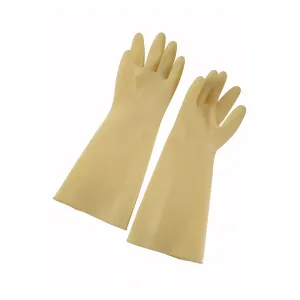 Winco NLG-816 Natural Latex Gloves, 8-1/2" x 16", Yellow