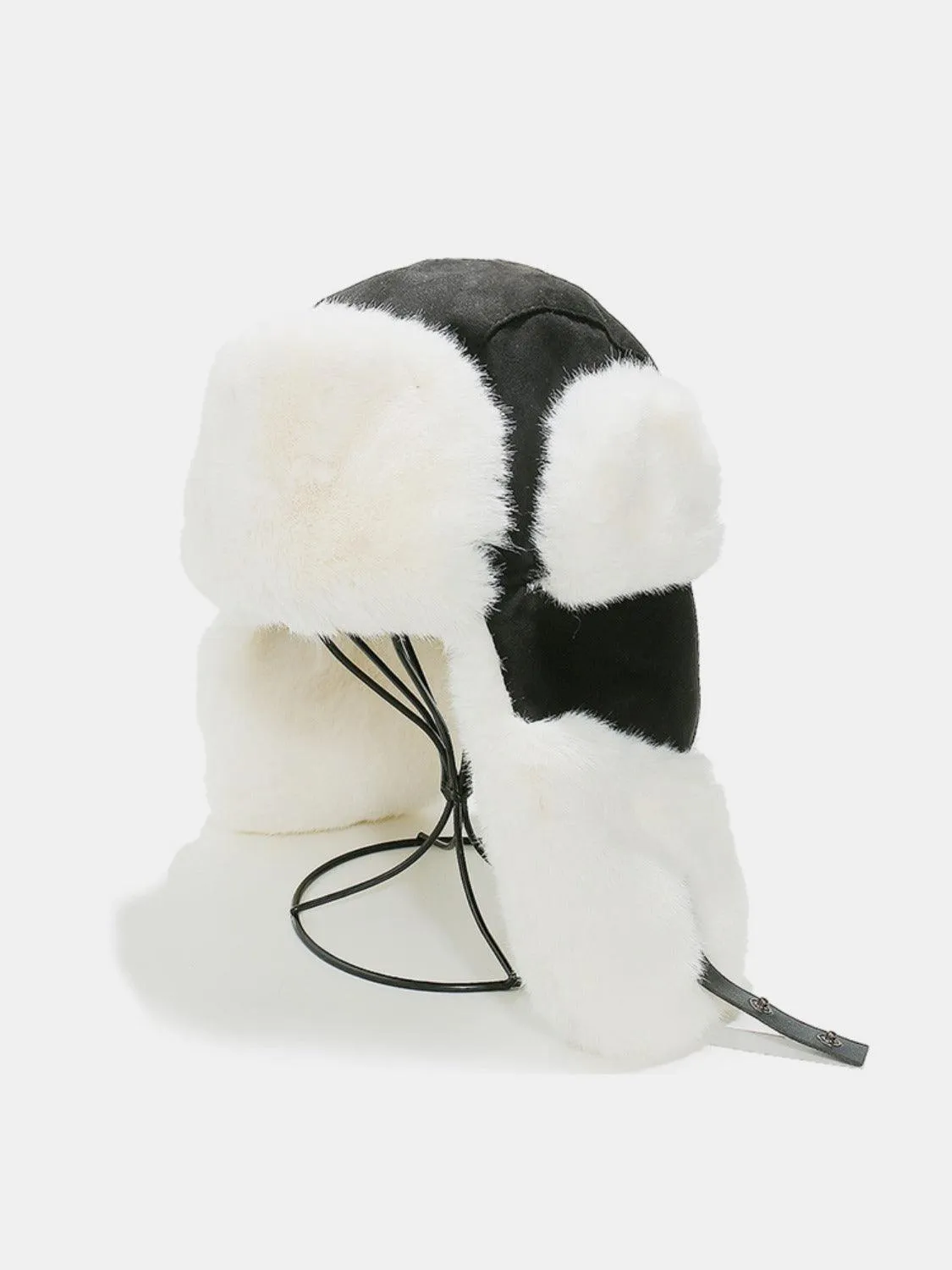 Winter Hat Faux Suede Thermal Fuzzy Earmuffs