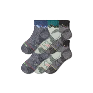 Women's Merino Wool Blend Hiking Quarter Sock 6-Pack